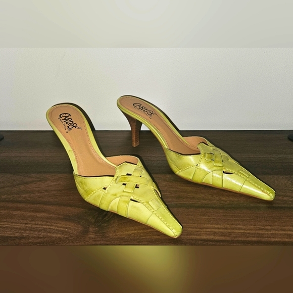 Carlos by Carlos Santana Shoes - Carlos by Carlos Santana Strut II Mule Green Size 6